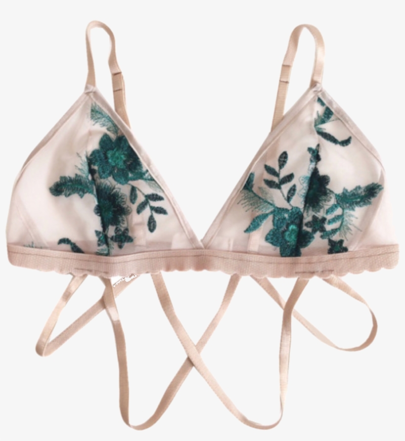 Flower Bra - Bralette Embroidery, transparent png