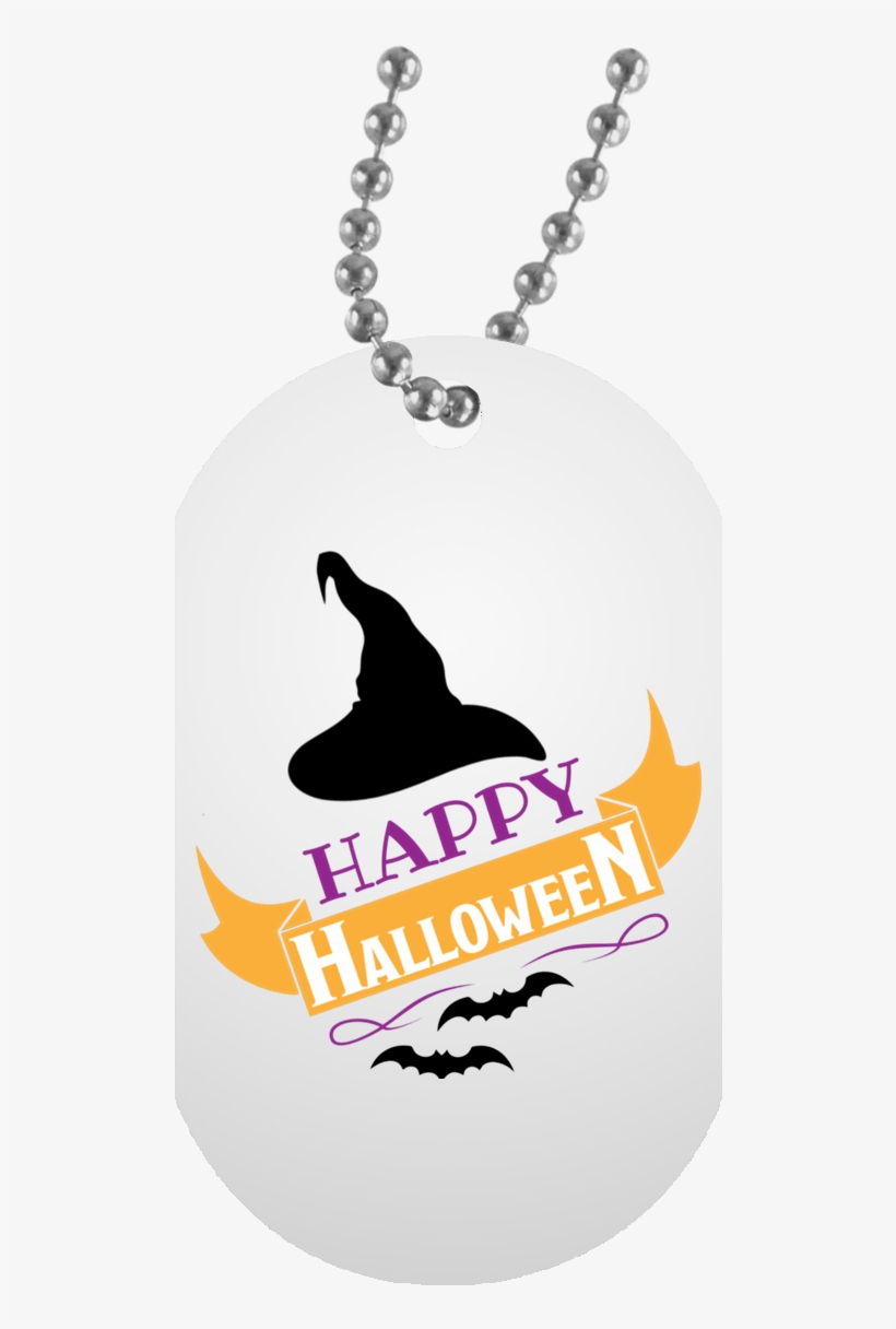 Happy Halloween White Dog Tag Necklace Happy Birthday To My Son Funny