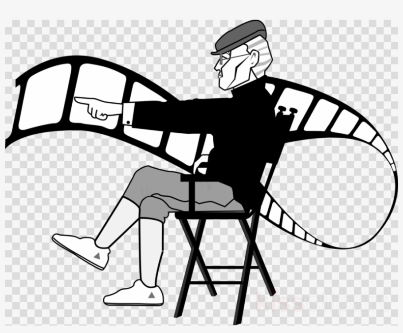Film Director Clipart Black And White, transparent png