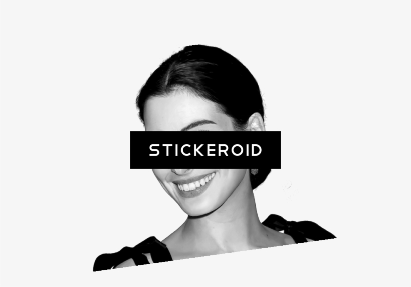 Anne Hathaway Celebrity - Anne Hathaway Black And White, transparent png