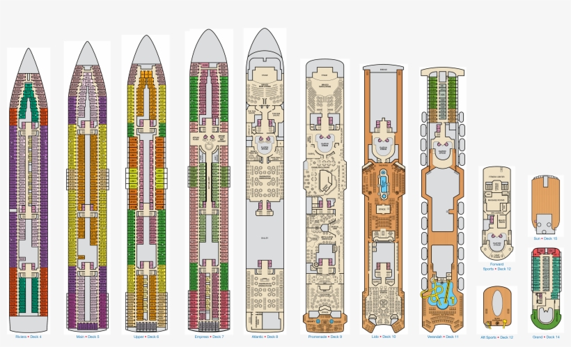 Carnival Cruise Ship Png Download - Carnival Elation Deck Plan, transparent png