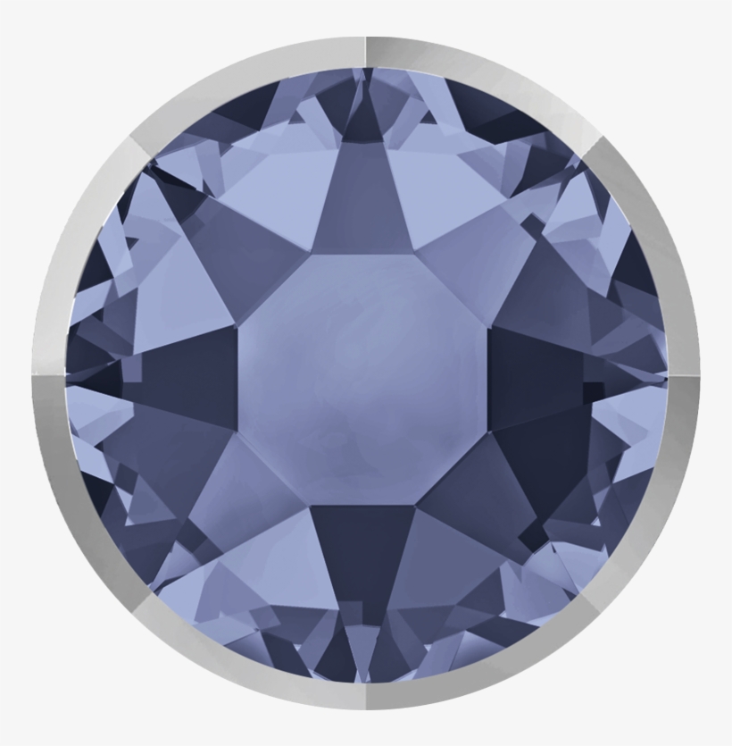Denim Blue Rimmed Chrome Swarovski Rhinestones Flatback, transparent png