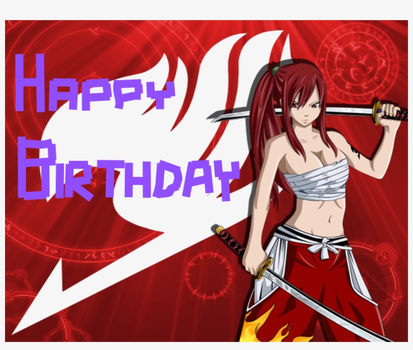 Birthday Art For Natsumi - Happy Birthday Anime Fairy Tail, transparent png