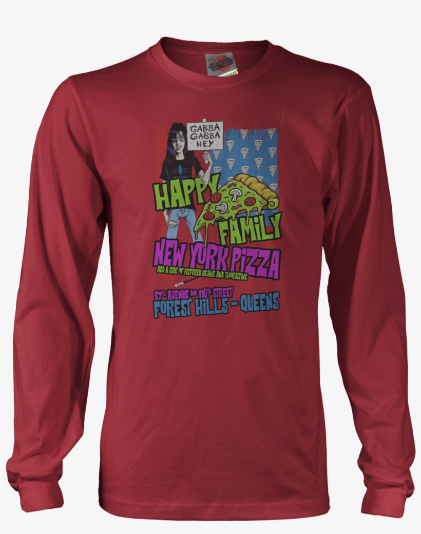 Ramones Inspired Happy Family Pizza T-shirt, transparent png