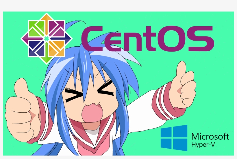 Installing Centos 7 In A Hyperv Enviroment - Lucky Star Anime, transparent png