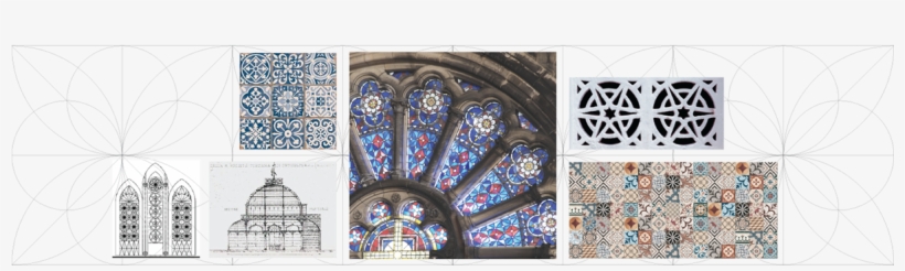 Stained Glass - Peronda Tangier Blue Decor Tile 33x33cm, transparent png