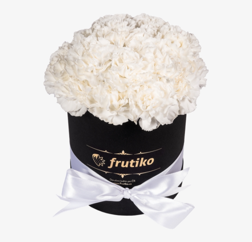 White Carnations Black Oval Box - Hydrangea, transparent png