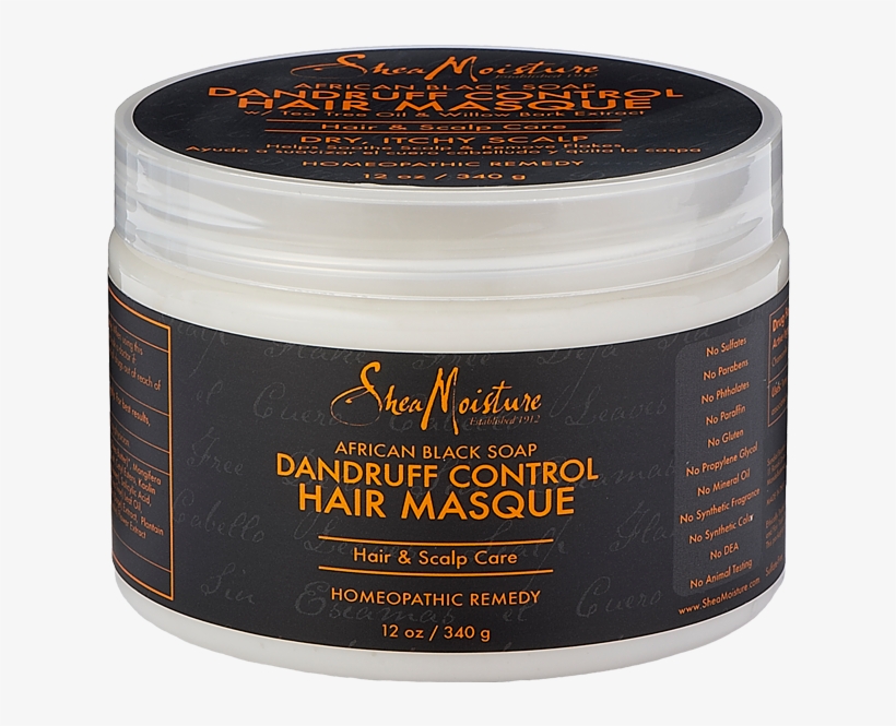 Shea Moisture African Black Soap Dandruff Control Masque, transparent png