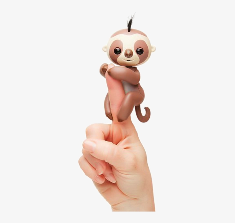 Fingerlings Baby Sloth Interactive Pet - Wowwee Fingerlings Sloth Brown, transparent png