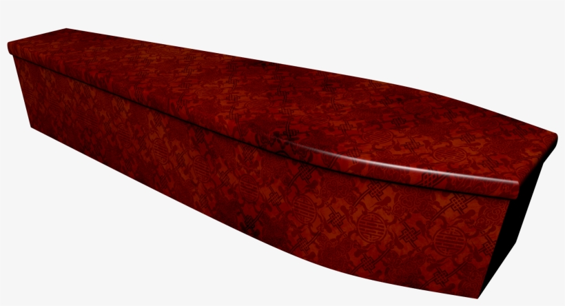 Red Texture Printed Wooden Coffin - Red, transparent png