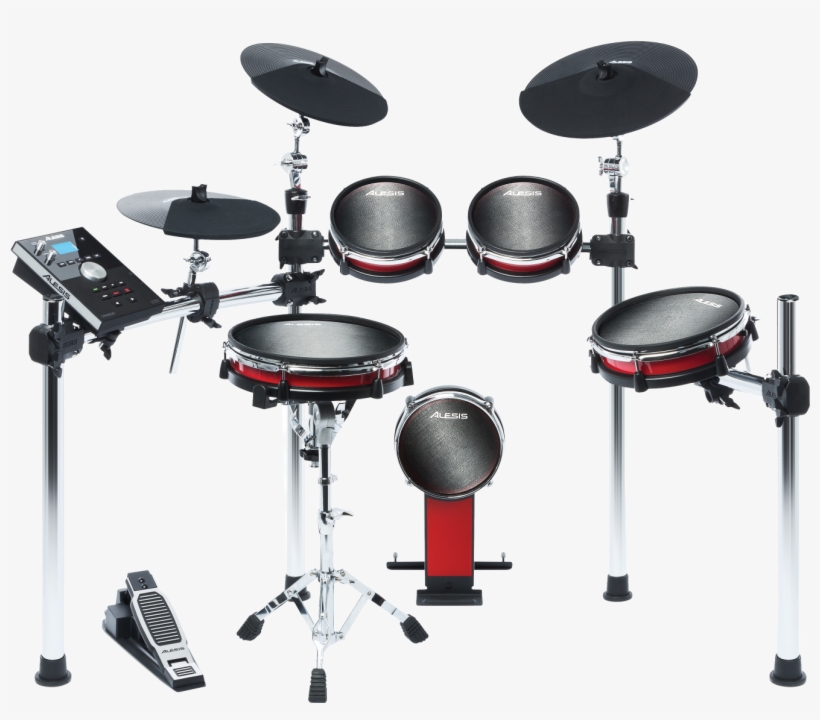 Alesis Crimson Mesh Drum Kit, transparent png