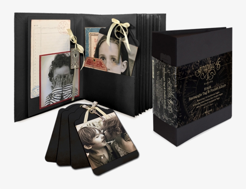 Tags Og Lomme Album Med Indhold Fra Graphic - Graphic 45 Staples Album Tag & Pocket Rectangle, transparent png