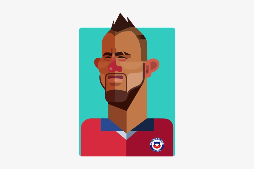 Arturo Vidal Cartoon - Football Federation Of Chile, transparent png