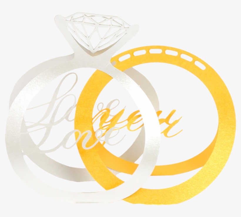 Wedding Ring Pop Up Card - Circle, transparent png