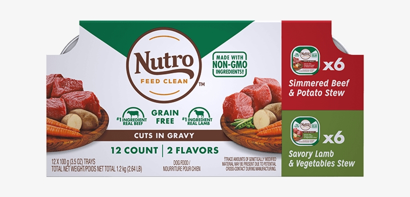 Adult Wet Dog Food 12-count Variety Pack Simmered Beef - Nutro Wholesome Essentials Senior 30 Lbs, transparent png