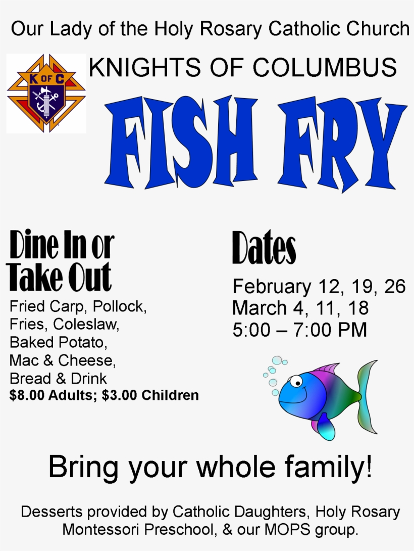2016 Fish Fry 30wvxsfzv4u3mdpyorur62 - Knights Of Columbus Emblem, transparent png