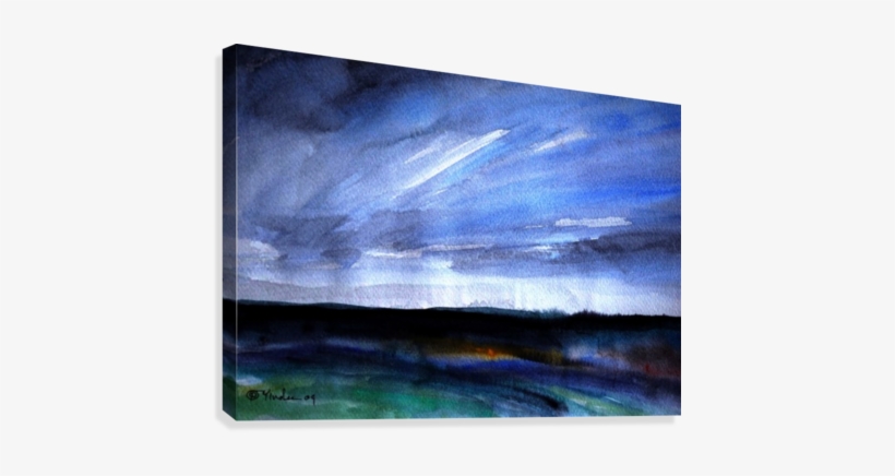 Night Fields Canvas Print - Painting, transparent png