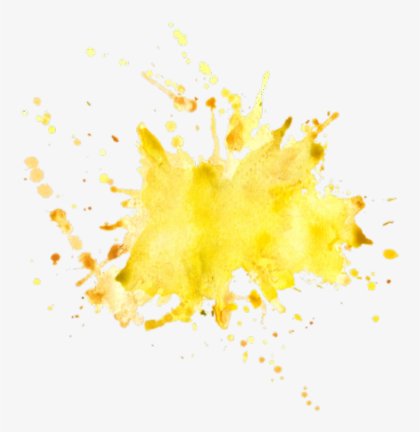 Ftestickers Watercolor Brushstroke Splatter Yellow - Darkness, transparent png