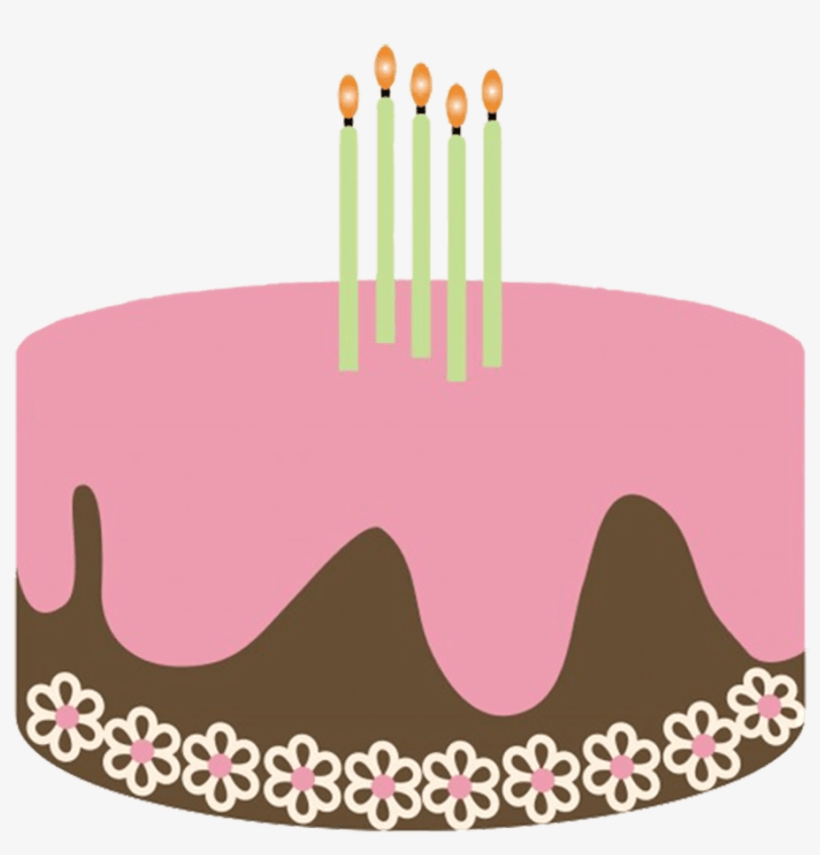 Candle Clipart Four - Clipart Png Birthday Cake Pink, transparent png