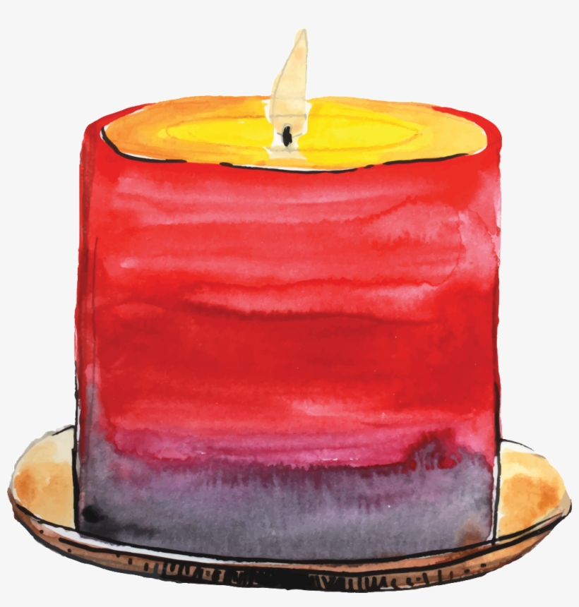 Hand Drawn A Lit Candle Transparent Cartoon - Portable Network Graphics, transparent png