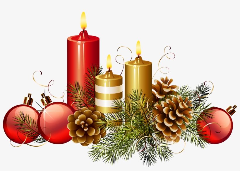 Christmas Candles Png Clipart Image - Christmas Candle Clipart, transparent png