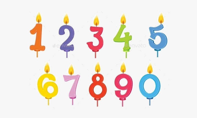 Birthday Candles Download Transparent Png Image - Birthday Candles Number Vector, transparent png