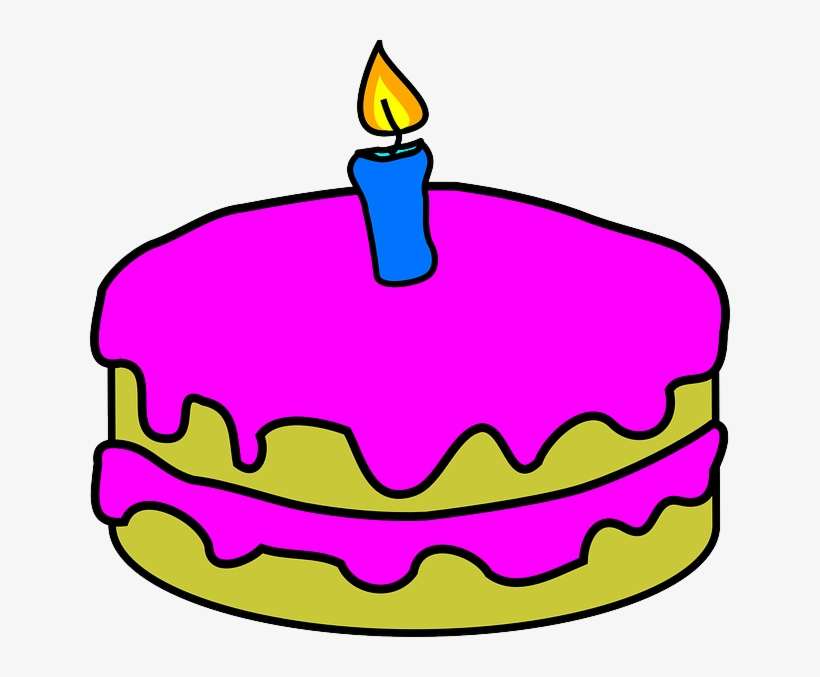 Bday Jala Pearson - Birthday Cake With One Candles, transparent png