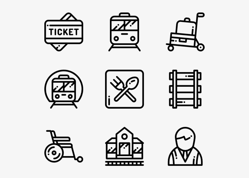 Railway - Travel Icon Transparent Background, transparent png