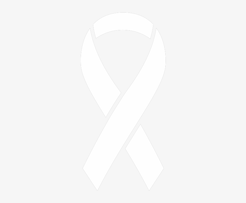 Ribbon Sticker Icon White2 - Clip Art Brain Cancer Ribbon, transparent png
