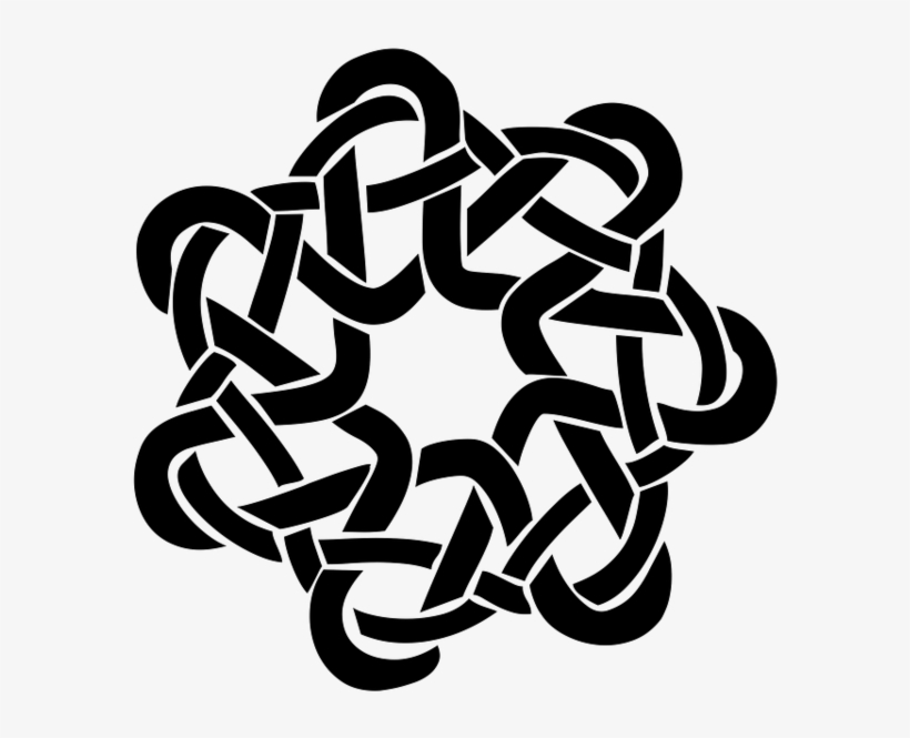 600px Celtic Knot 7fold - Celtic Knot Silhouette, transparent png