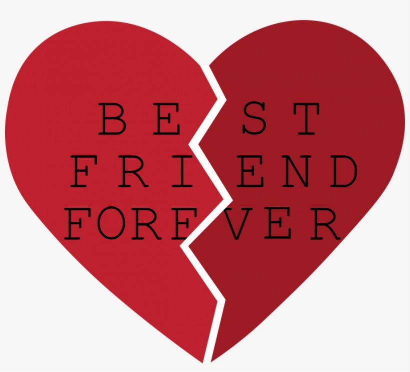Banner Royalty Free Best Friends Heart Clipart - Best Friends Heart Png, transparent png