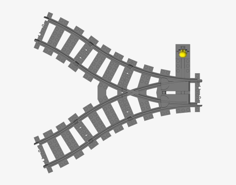 The Base Switch Can Be Extended With Continuous Curve - Lego Weiche, transparent png