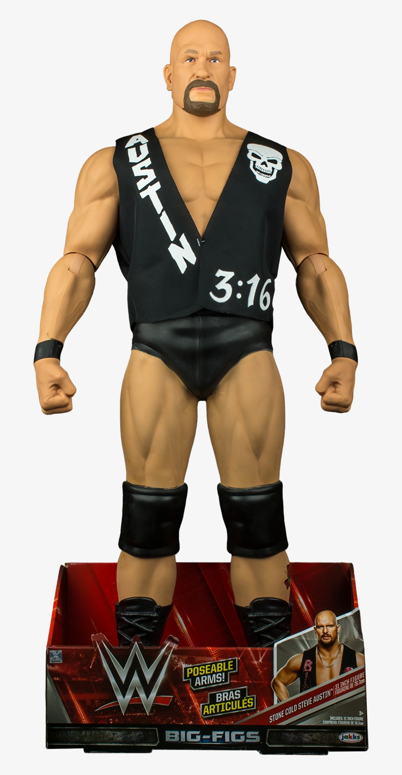 31” Stone Cold Steve Austin Big-figs Action Figure - Steve Austin Big Figs, transparent png