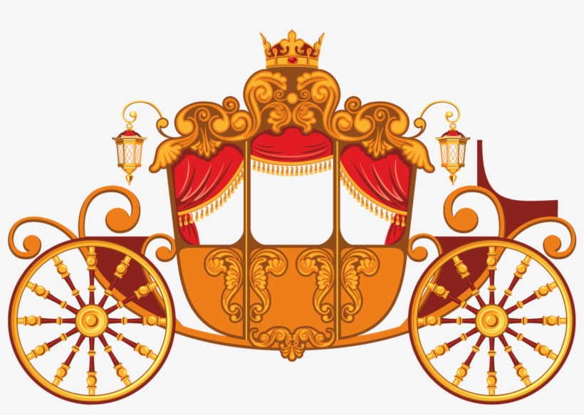 Pumpkin Carriage Png Clip Art Stock - Gold Carriage Clipart, transparent png