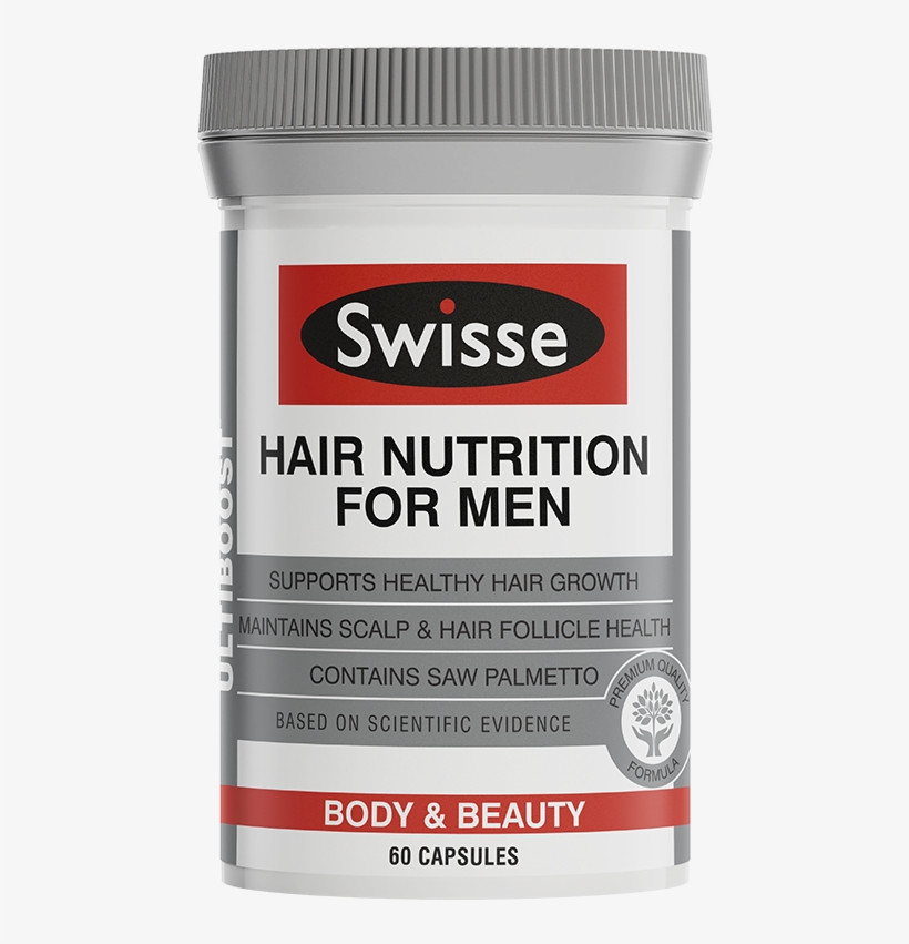 Swisse Ultiboost Hair Nutrition For Men - Health Swisse High Strength Cranberry , 30 Capsules, transparent png