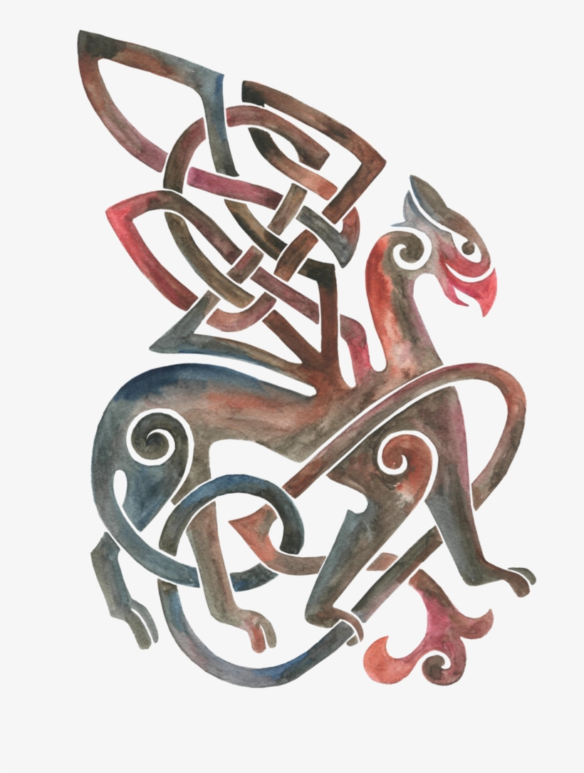 Celtic Gryphon By Nadyawyn On Deviantart - Celtic Gryphon Tablet (vertical) - Ipad Mini (vertical), transparent png