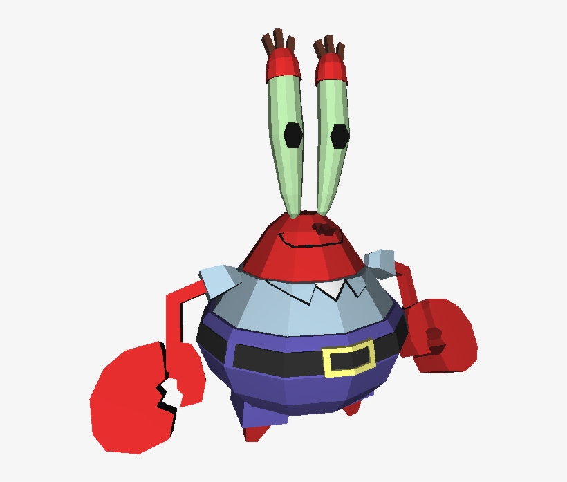 Mr - Krabs - Mr Krabs 3d Model, transparent png
