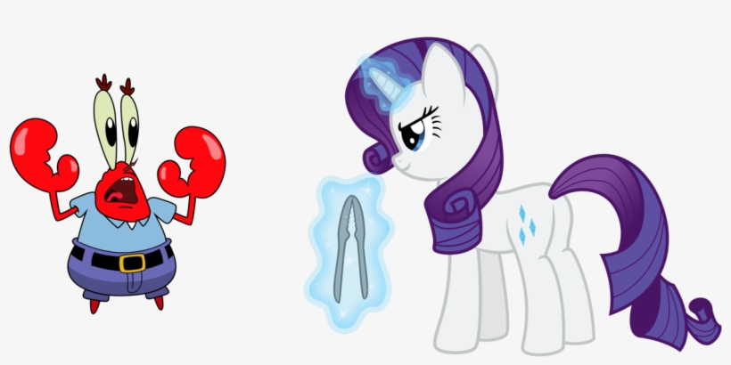 Krabs Rarity Pearl Krabs Rainbow Dash Sandy Cheeks - Mr Krabs And Rarity, transparent png