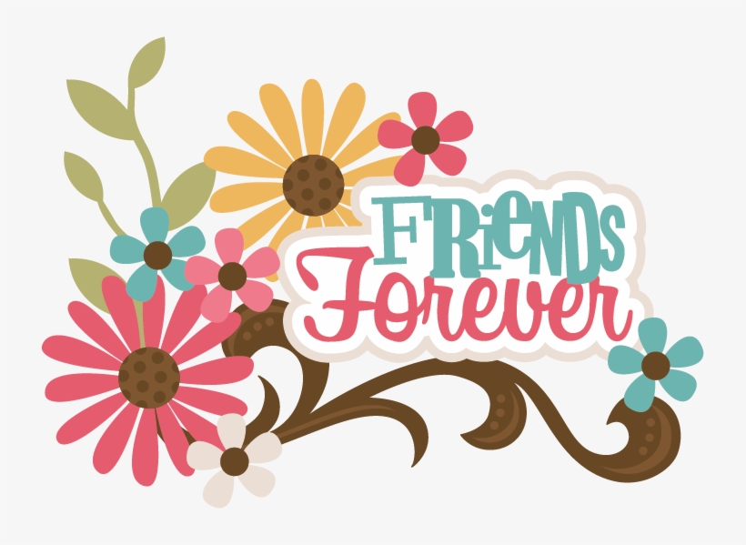 Png Black And White Library Friends Forever Scrapbook - Friends Forever Clip Art, transparent png
