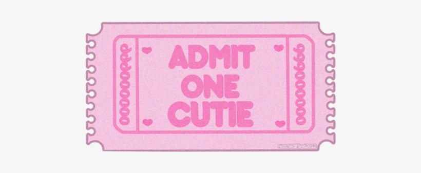 Admit One - Kawaii Ticket, transparent png