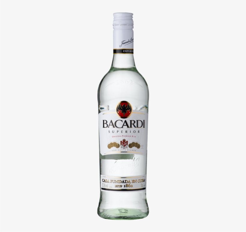 Bacardi Carta Blanca 70cl - Bacardi Carta Blanca 75cl, transparent png