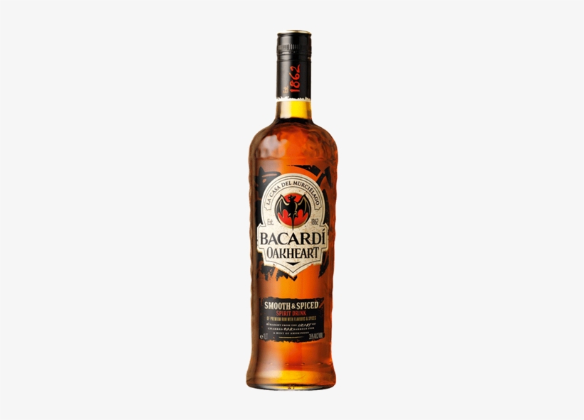 Picture Of Bacardi Oakheart Spiced Rum 1 Litre - Bacardi Oakheart Png, transparent png