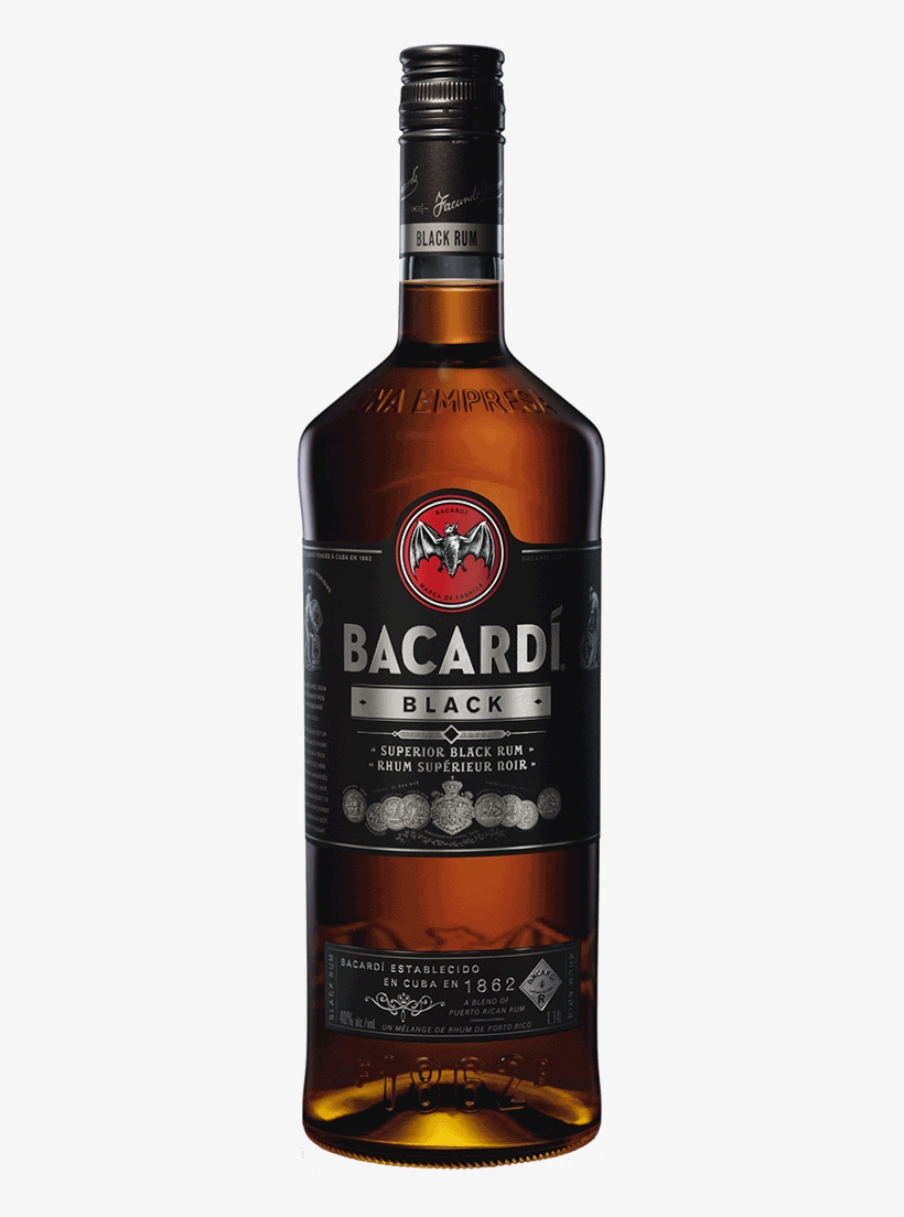 Bacardi Black Rum - Bacardi Black Rum Png, transparent png