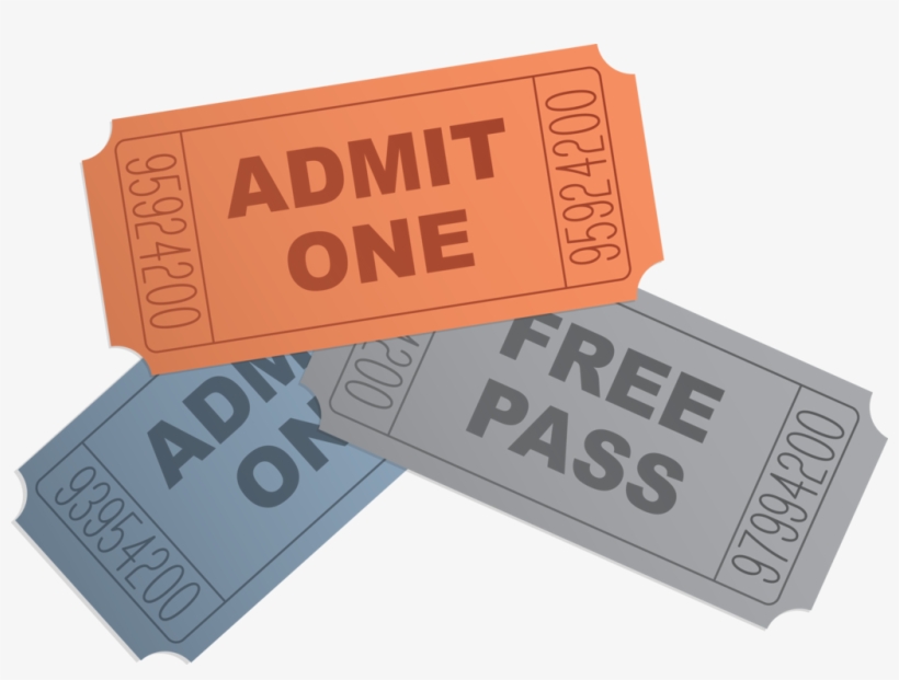 Movie Tickets Clipart Vectors Download - Free Pass Clip Art, transparent png