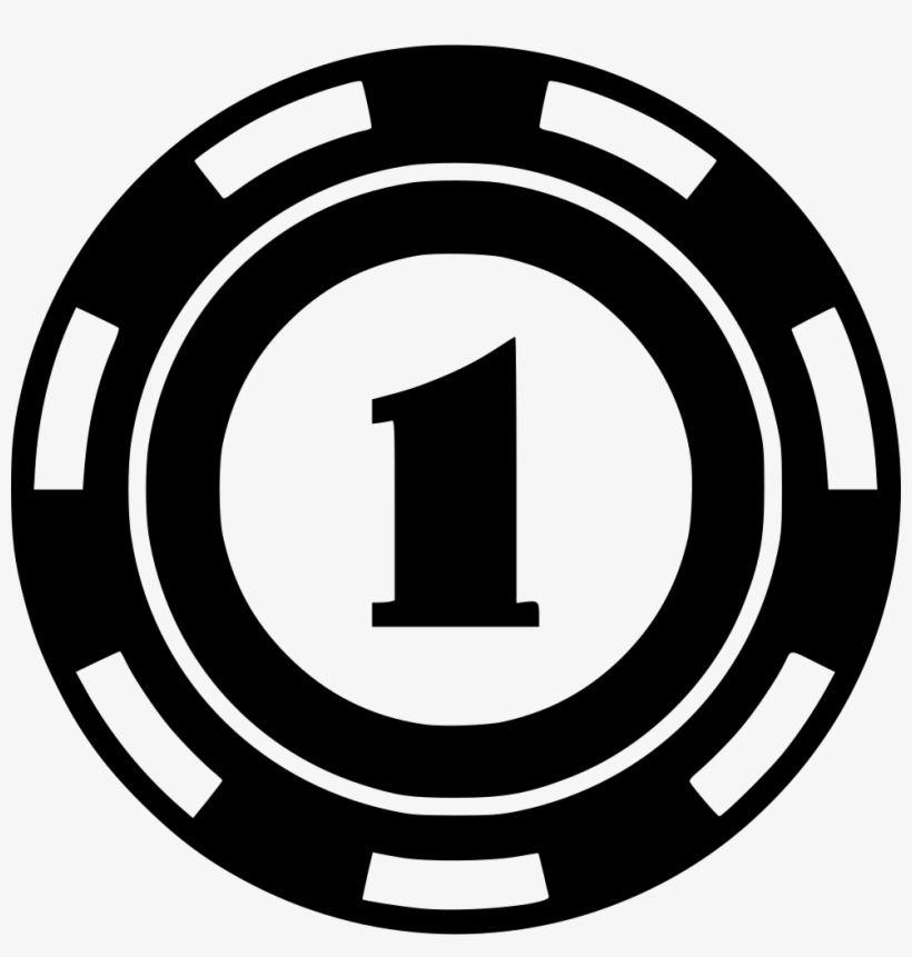 Black Poker Chips One Icon - Poker Chip Icon, transparent png