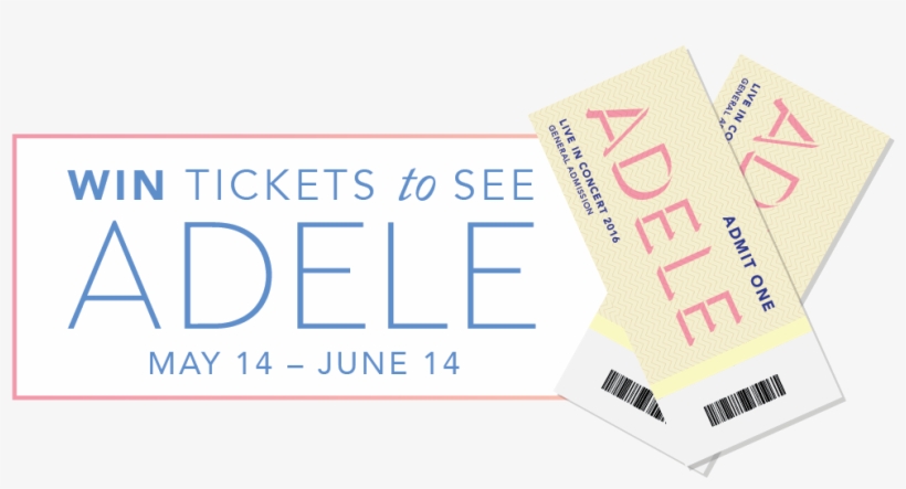 Win Two Tickets To See Adele Live In Concert On Her - Hello, transparent png