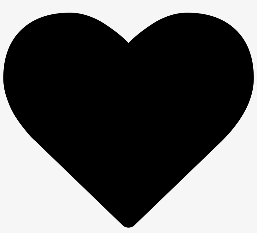 Svg Heart Black And White - Black Heart Png, transparent png