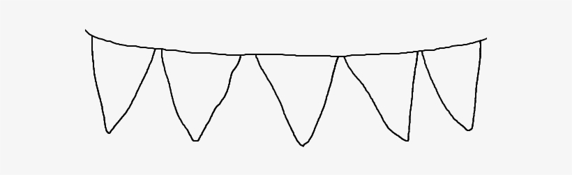 Flag Banner Clipart Black And White - Line Art, transparent png