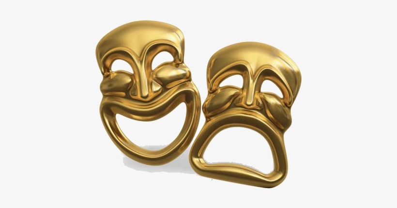 Books For Actors - Theatre Masks Comedy Tragedy, transparent png