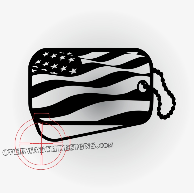Waving American Flag Dogtag - Florida, transparent png